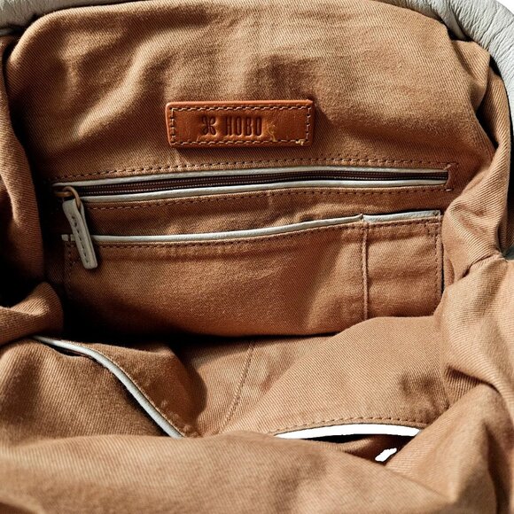 Hobo International Adalyn Gray Leather Shoulder Bag 13x10.5" EUC - Picture 5 of 8